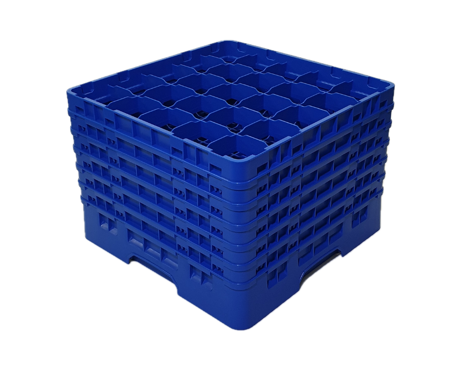 Rack 25 compartimentos lavagem copos
