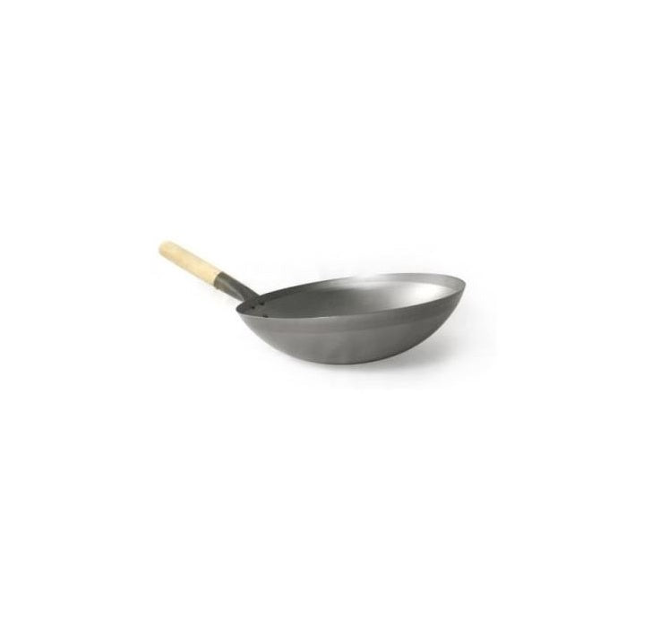 Wok Oriental com Cabo Madeira 32cm