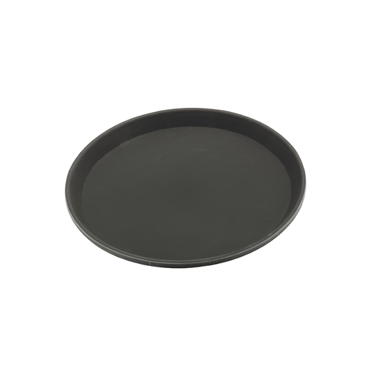Bandeja Redonda 36cm Antiderrapante Preta